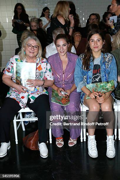 Actresses Josiane Balasko, her daughter Marilou Berry and Izia Higelin attend the Jean Paul Gaultier Haute Couture Fall/Winter 2016-2017 show as part...