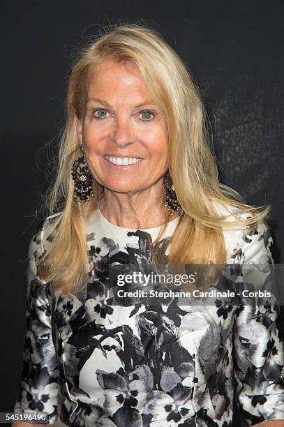 Ambassador in Paris, Jane Hartley attends the Elie Saab Haute Couture Fall/Winter 2016-2017 show as part of Paris Fashion Week on July 6, 2016 in...