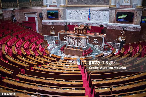 General view of atmosphere during the weekly questions to the government at French National Assembly on July 6, 2016 in Paris, France.