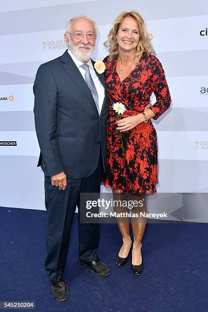 Dieter Hallervorden and Christiane Zander attend the summerparty of Produzentenallianz on July 5, 2016 in Berlin, Germany.