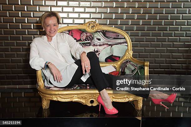 Caroline Scheufele attends the Jean-Paul Gaultier Haute Couture Fall/Winter 2016-2017 show as part of Paris Fashion Week on July 6, 2016 in Paris,...