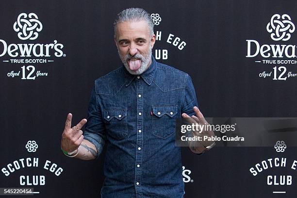 Spanish chef Sergi Arola attends the Dewar's Scotch Egg Club opening party at the Real Fabrica de Tapices on July 6, 2016 in Madrid, Spain.