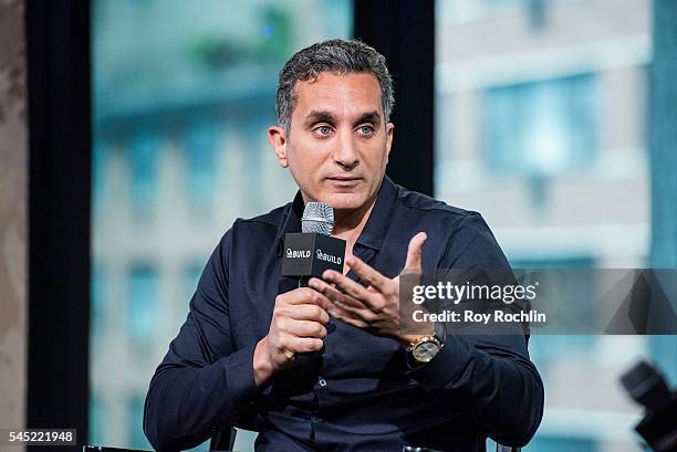 Comedian Bassem Youssef discusses "The Democracy HandbookÓ with AOL Build at AOL Studios In New York on July 6, 2016 in New York City.