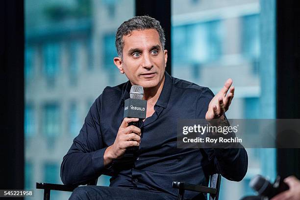 Comedian Bassem Youssef discusses "The Democracy HandbookÓ with AOL Build at AOL Studios In New York on July 6, 2016 in New York City.