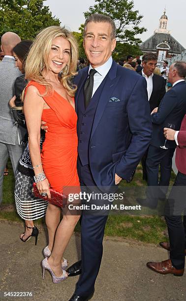 Lisa Tchenguiz and Steve Varsano attend The Serpentine Summer Party co-hosted by Tommy Hilfiger on July 6, 2016 in London, England.