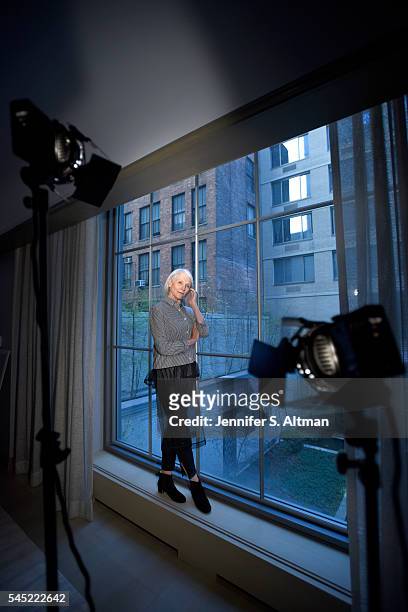 Model, dietician and mother of Elon Musk, Maye Musk is photographed for the New York Times on April 11, 2016 in New York City.