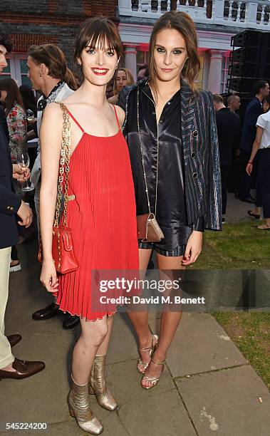 Sam Rollinson and Charlotte Wiggins attend The Serpentine Summer Party co-hosted by Tommy Hilfiger on July 6, 2016 in London, England.