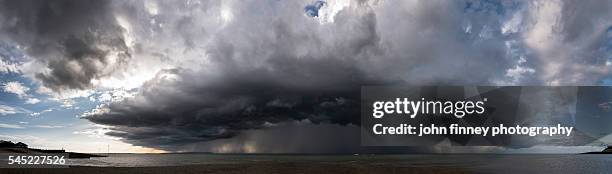 whitstable bay shelf cloud, kent, uk, europe. - dramatic landscape stock pictures, royalty-free photos & images