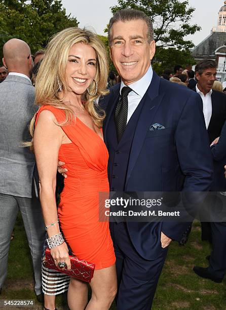 Lisa Tchenguiz and Steve Varsano attend The Serpentine Summer Party co-hosted by Tommy Hilfiger on July 6, 2016 in London, England.