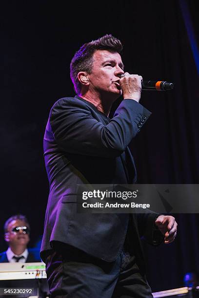 Rick Astley performs on stage at The O2 Ritz Manchester on July 6, 2016 in Manchester, England.