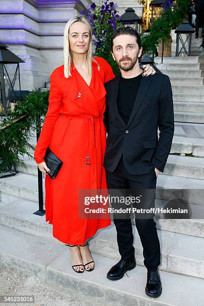 Virginie Courtin Clarins and David Koma attend the Soiree Haute Couture as part of Paris Fashion Week at Le Petit Palais on July 6, 2016 in Paris,...