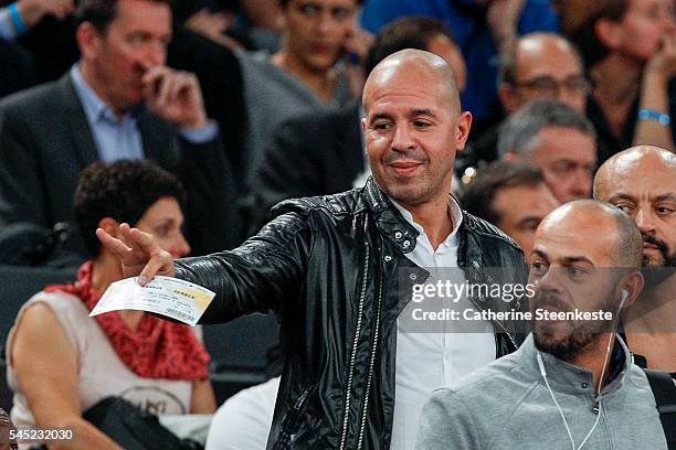 French DJ Cut Killer is assisting at the International Friendly game between France v Serbia at AccorHotels Arena on June 21, 2016 in Paris, France.