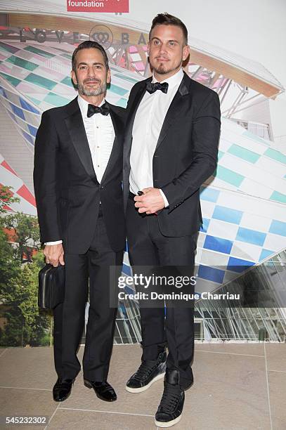 Marc Jacobs and Charles Defrancesco attend the "The Art of Giving" Love Ball Naked Heart Foundation Photo Call as part of Paris Fashion Week Haute...