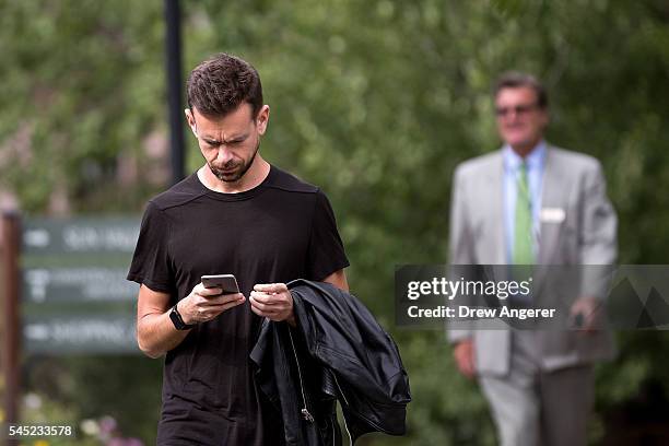 Jack Dorsey, co-founder and chief executive officer of Twitter, attends the annual Allen & Company Sun Valley Conference, July 6, 2016 in Sun Valley,...