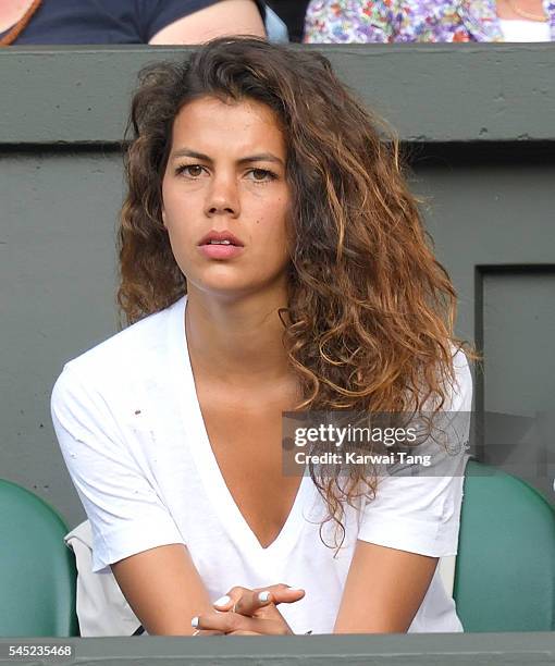 Noura El Shwekh attends day nine of the Wimbledon Tennis Championships at Wimbledon on July 06, 2016 in London, England.