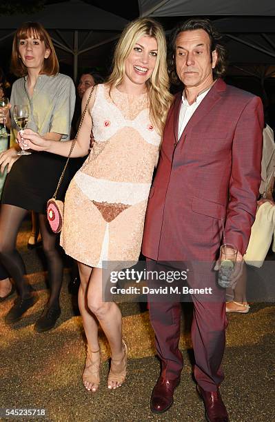 Meredith Ostrom and Stephen Webster attend The Serpentine Summer Party co-hosted by Tommy Hilfiger on July 6, 2016 in London, England.