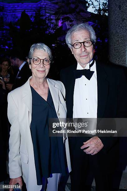 Sylvie Grumbach and Didier Grumbach attend the Soiree Haute Couture as part of Paris Fashion Week at Le Petit Palais on July 6, 2016 in Paris, France.