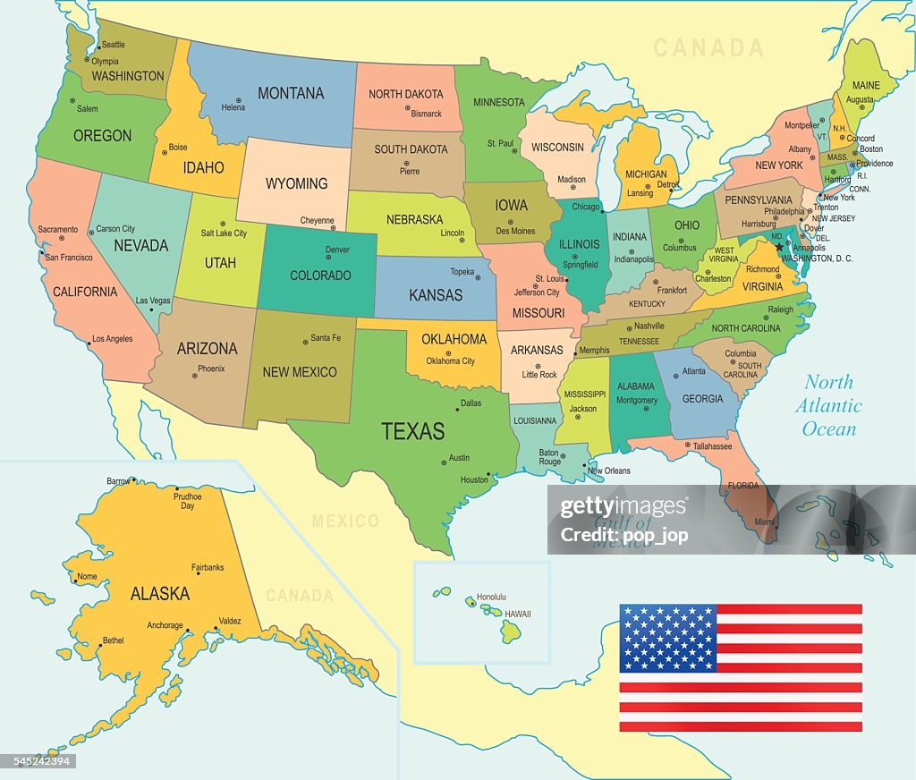 USA Map - illustration