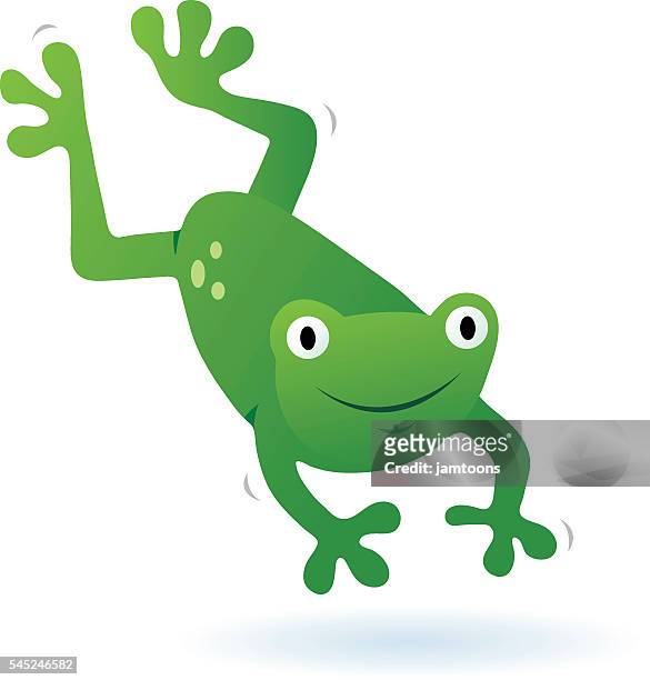 illustrazioni stock, clip art, cartoni animati e icone di tendenza di rana saltare - rana