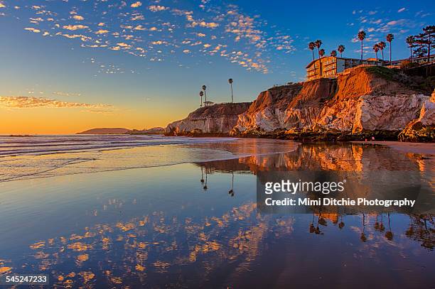 sunset at the north end of pismo beach - california seascape stock pictures, royalty-free photos & images
