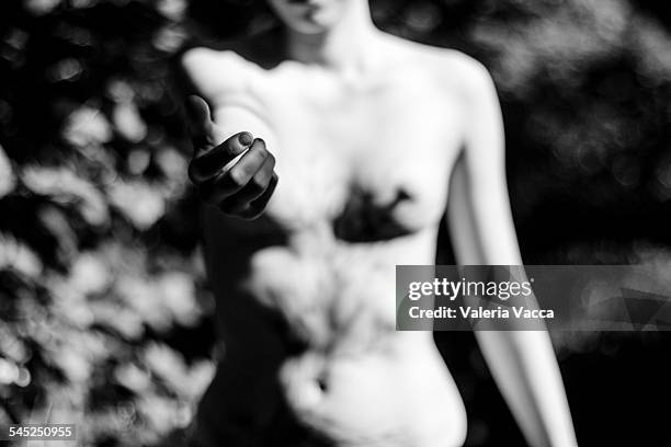 painted tree on a woman's body - belly button stock pictures, royalty-free photos & images