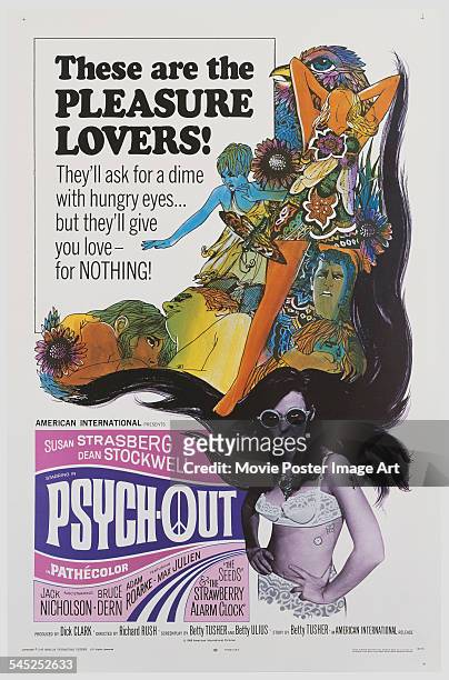 Poster for the US release of Richard Rush's 1968 psychedelic drama, 'Psych-Out', featuring Susan Strasberg.