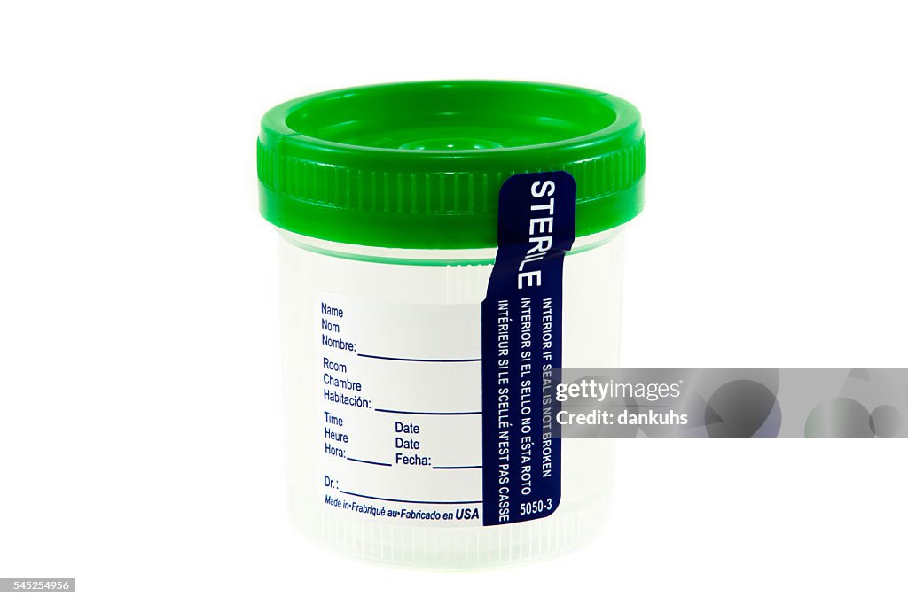 Sterile Cup with Green Lid