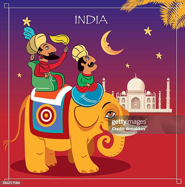 elephant and india - chennai stock illustrations