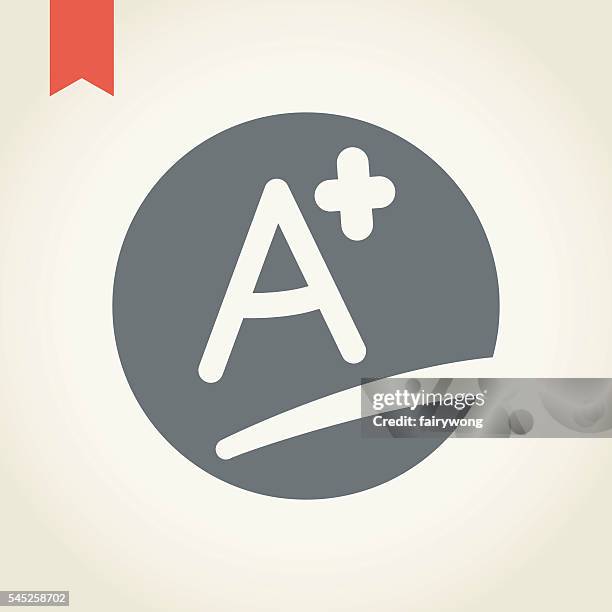 grade note icon - school test isolated stock illustrations