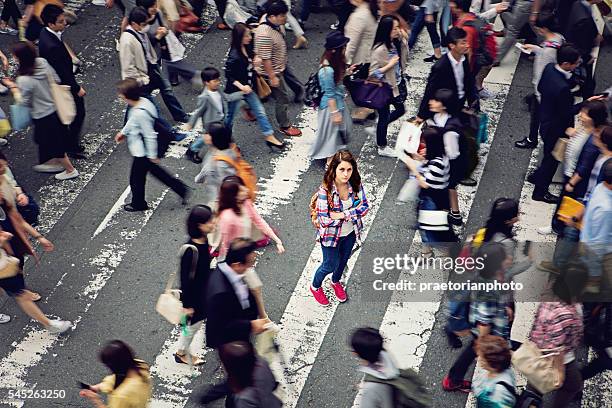 lost in japan - zebra crossing abstract stock pictures, royalty-free photos & images