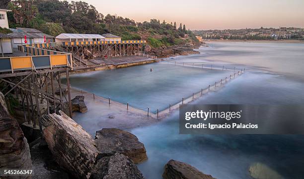 coogee beach wylie baths - coogee beach stock pictures, royalty-free photos & images