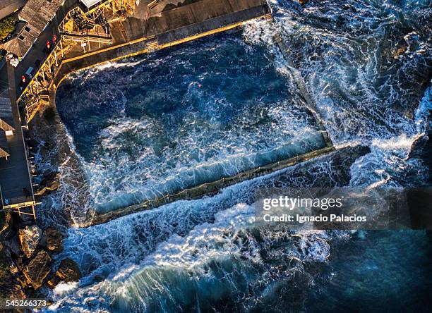 coogee beach wylie baths - coogee beach imagens e fotografias de stock