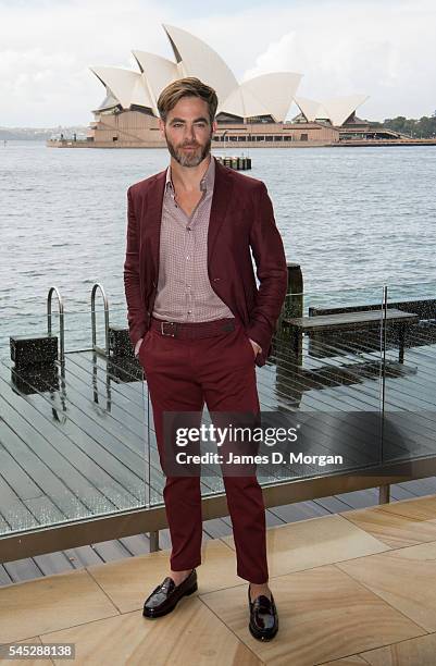 Actor Chris Pine during a photo call for Star Trek Beyond on July 7, 2016 in Sydney, Australia.