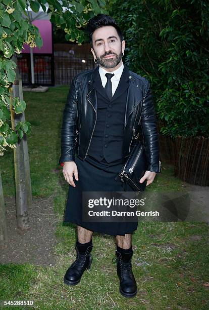 Johnny Coca attends the Serpentine Summer Party co-hosted by Tommy Hilfiger at the Serpentine Gallery on July 6, 2016 in London, England.