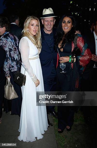 Ellie Goulding, Paul Simonon and Serena Rees attends the Serpentine Summer Party co-hosted by Tommy Hilfiger at the Serpentine Gallery on July 6,...