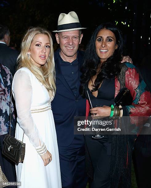 Ellie Goulding, Paul Simonon and Serena Rees attends the Serpentine Summer Party co-hosted by Tommy Hilfiger at the Serpentine Gallery on July 6,...