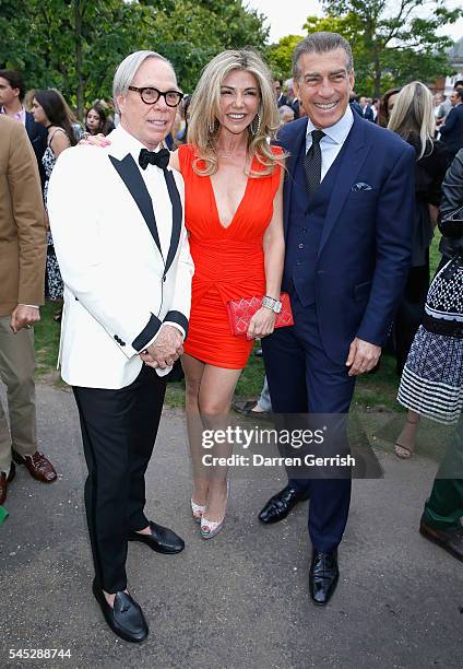 Tommy Hilfiger, Lisa Tchenguiz and Steve Varsano attends the Serpentine Summer Party co-hosted by Tommy Hilfiger at the Serpentine Gallery on July 6,...