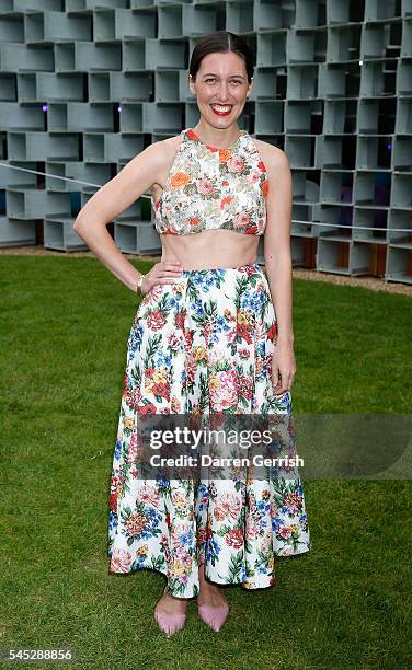 Emilia Wickstead attends the Serpentine Summer Party co-hosted by Tommy Hilfiger at the Serpentine Gallery on July 6, 2016 in London, England.