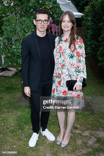 Erdem Moralioglu and Leith Clark attends the Serpentine Summer Party co-hosted by Tommy Hilfiger at the Serpentine Gallery on July 6, 2016 in London,...