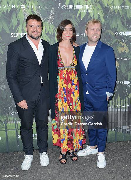 Bjarke Ingels, Maria Sole Bravo and Thomas Christoffersen attends the Serpentine Summer Party co-hosted by Tommy Hilfiger at the Serpentine Gallery...