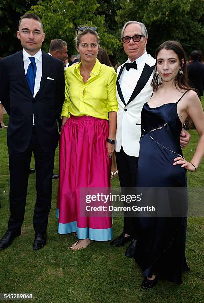 Lucy Tang, Tommy Hilfiger and Elizabeth Hilfiger attend the Serpentine Summer Party co-hosted by Tommy Hilfiger at the Serpentine Gallery on July 6,...