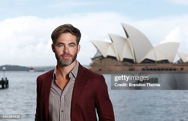 Chris Pine poses during a photo call for Star Trek Beyond on July 7, 2016 in Sydney, Australia.