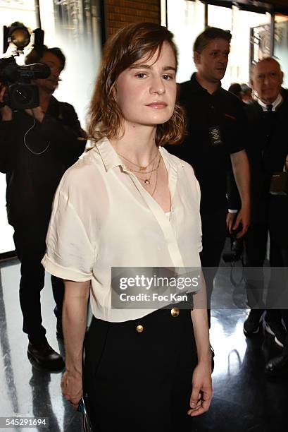 Heloise Letissier from Christine and the Queen band attends the Jean-Paul Gaultier Haute Couture Fall/Winter 2016-2017 show as part of Paris Fashion...