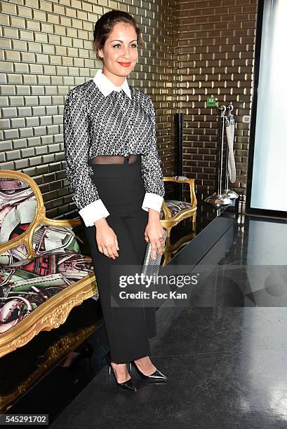 Hiba Abouk attends the Jean-Paul Gaultier Haute Couture Fall/Winter 2016-2017 show as part of Paris Fashion Week on July 6, 2016 in Paris, France.