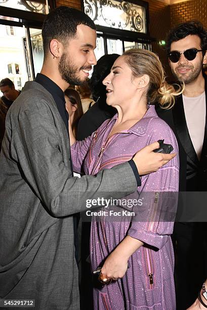 Yanis and Marilou Berry attend the Jean-Paul Gaultier Haute Couture Fall/Winter 2016-2017 show as part of Paris Fashion Week on July 6, 2016 in...