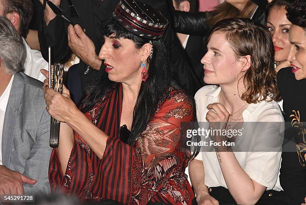 Rossy de Palma, and Heloise Letissier attend the Jean-Paul Gaultier Haute Couture Fall/Winter 2016-2017 show as part of Paris Fashion Week on July 6,...