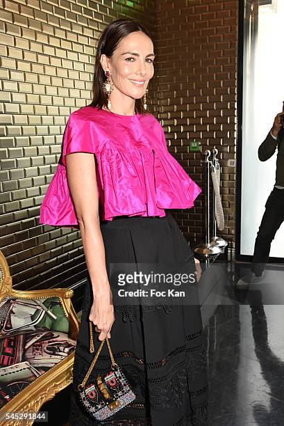 Adriana Abascal attends the Jean-Paul Gaultier Haute Couture Fall/Winter 2016-2017 show as part of Paris Fashion Week on July 6, 2016 in Paris,...