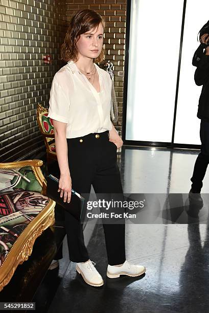 Heloise Letissier from Christine and the Queen band attends the Jean-Paul Gaultier Haute Couture Fall/Winter 2016-2017 show as part of Paris Fashion...