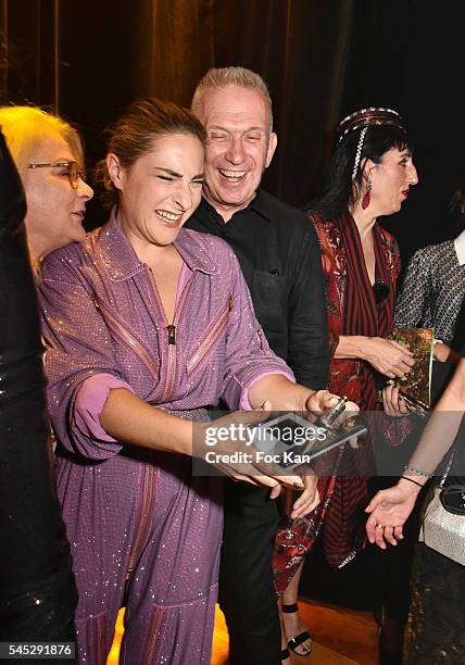 Josiane Balasko, Marilou Berry and Jean Paul Gaultier attend the Jean-Paul Gaultier Haute Couture Fall/Winter 2016-2017 show as part of Paris Fashion...