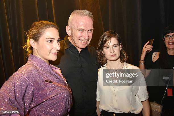 Marilou Berry, Jean Paul Gaultier and Heloise Letissier attend the Jean-Paul Gaultier Haute Couture Fall/Winter 2016-2017 show as part of Paris...